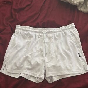 Women's White Athletic Shorts